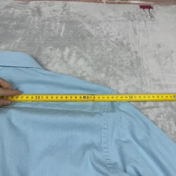 ETON Men’s Dress Shirt - Light Blue Micro-Stripe - Size 41/16, Contemporary Fit - Picture 10 of 11